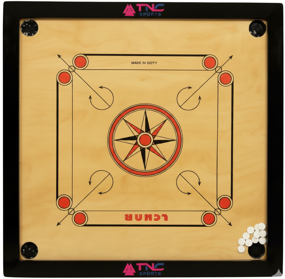 TNC SPORTS Carrom Board Tournament Gloss Finish